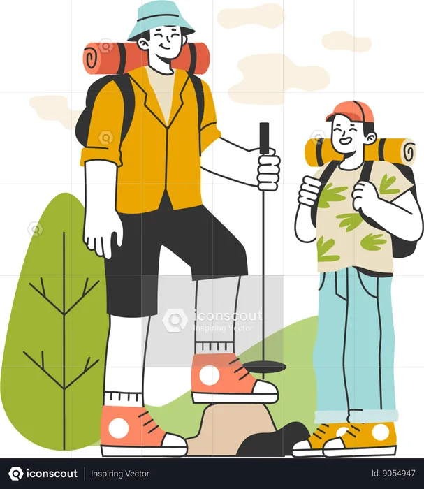 Friends are going on trip  Illustration