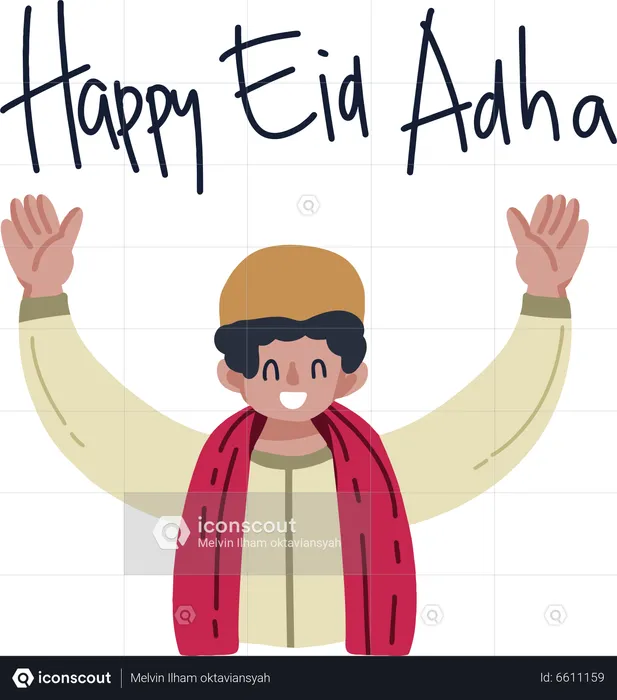 Fröhliches Eid Adha  Illustration