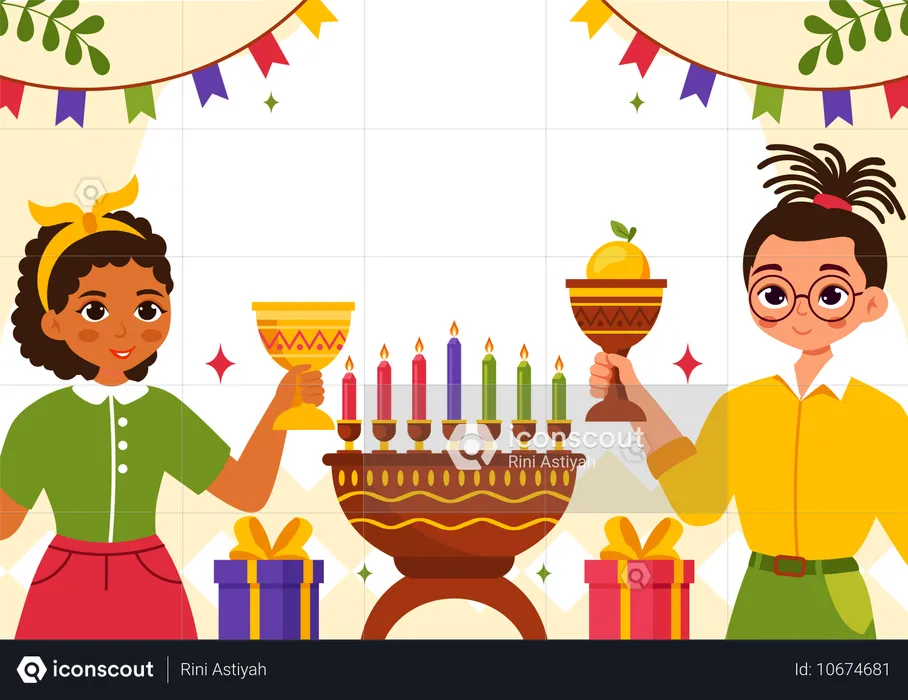 Frohes Kwanzaa-Fest  Illustration