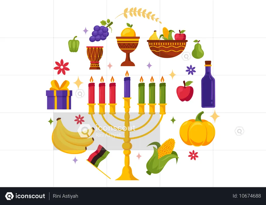 Frohes Kwanzaa-Fest  Illustration