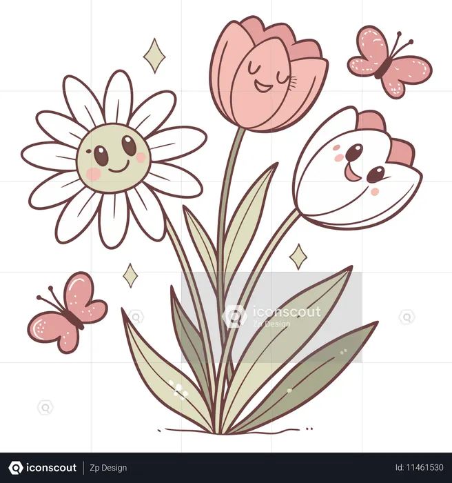 Frühlingsblume  Illustration