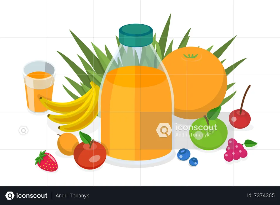 Fruit Juice  Illustration