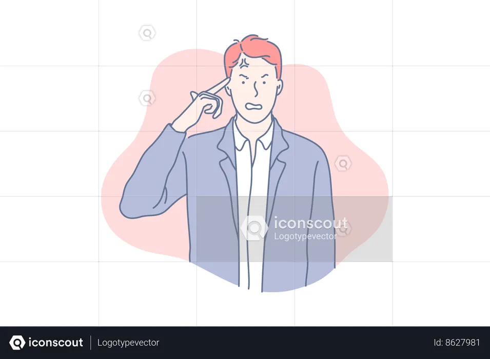 Frustrated businessman  Illustration
