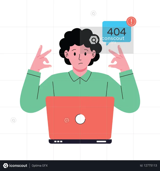 Frustrated Coder facing coding error  Illustration