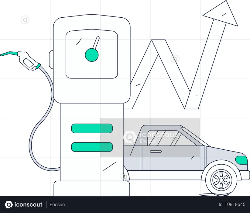 Fuel station growth analysis  Illustration