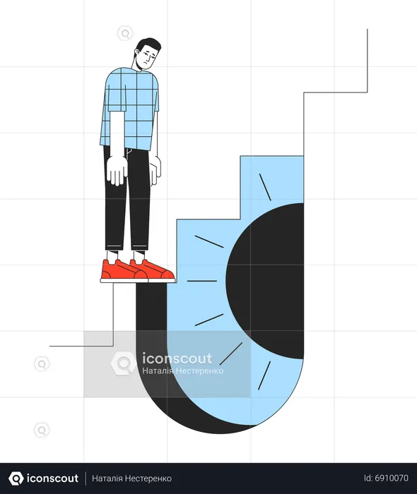 Das Gefühl, in einer Depression gefangen zu sein  Illustration