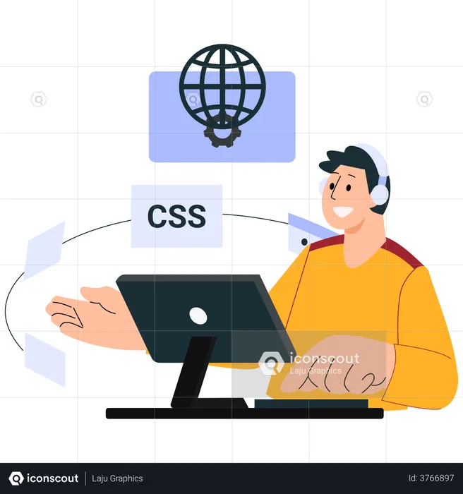 Full stack web developer  Illustration