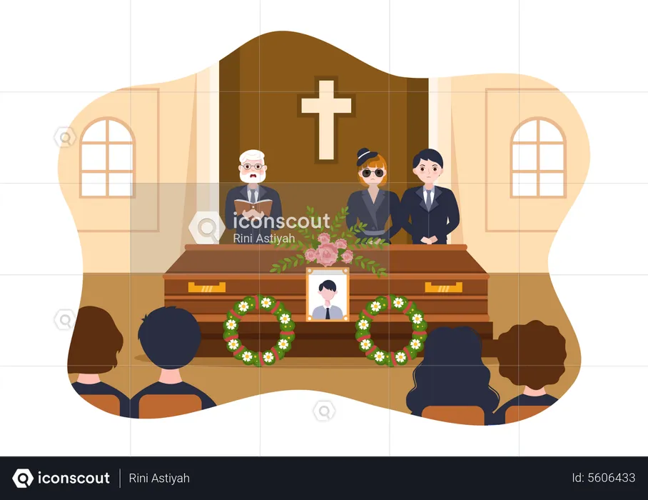 Funeral Service  Illustration