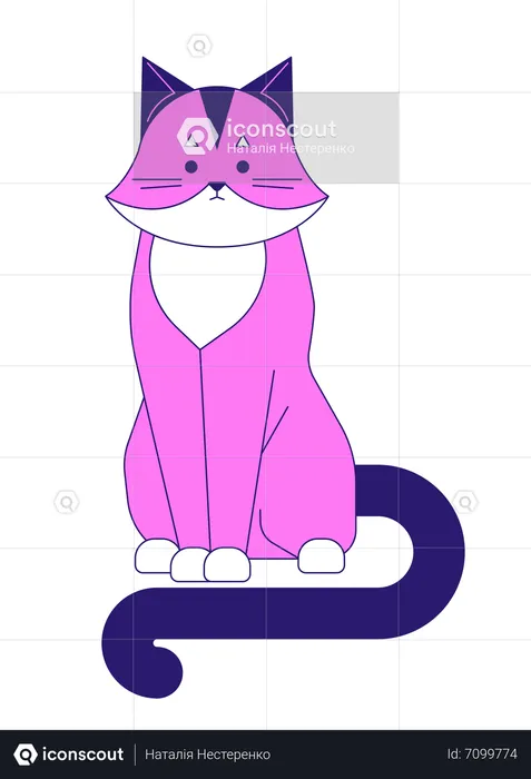 Funky cat  Illustration