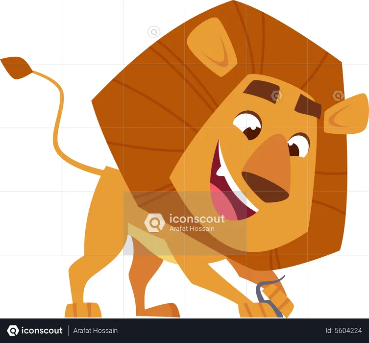 Funny Lion  Illustration