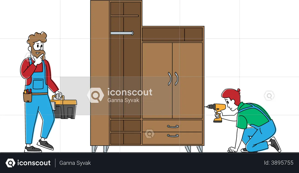 Furniture assembly service unit  Illustration