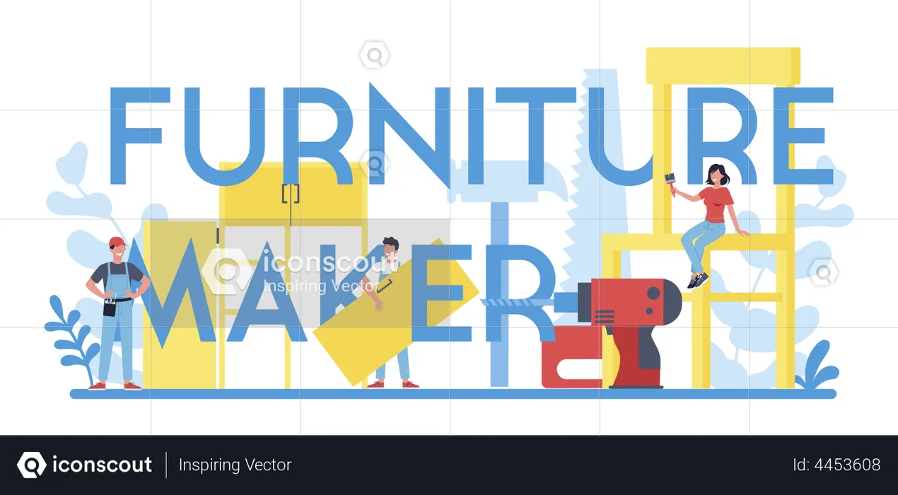 Furniture maker job  Illustration