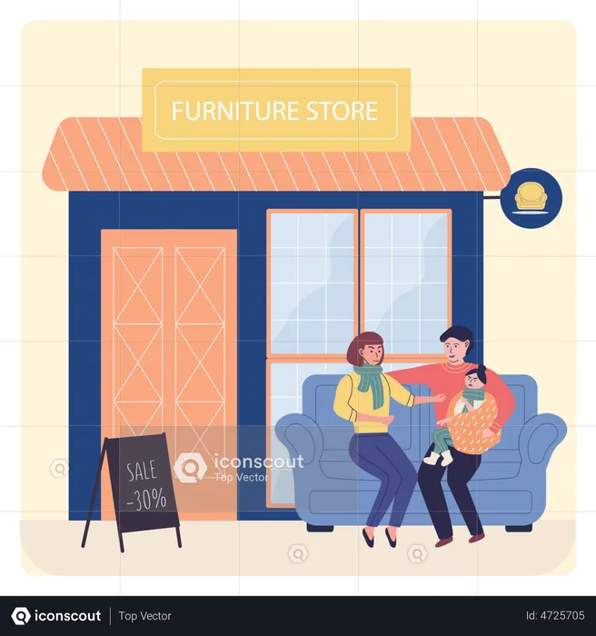 Furniture store sale  Illustration