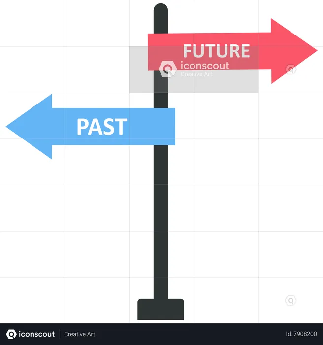 Future and past sign  Illustration