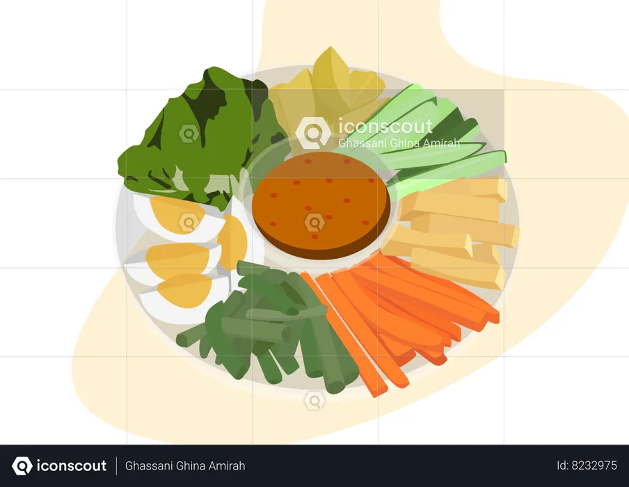 Gado Gado from Indonesia  Illustration