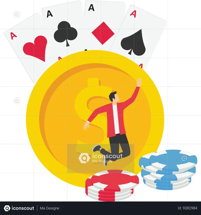 Gambling Addiction  Illustration