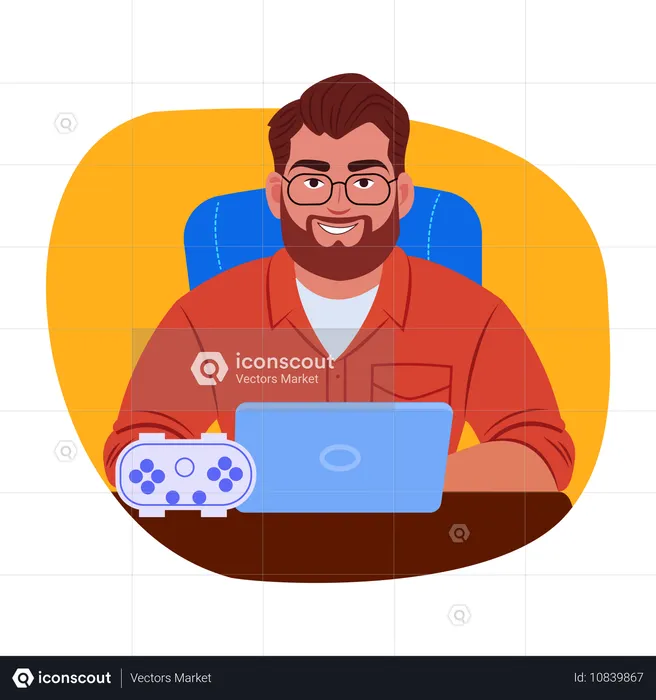 Game Developer  Illustration