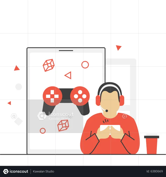 Game Streaming  Illustration