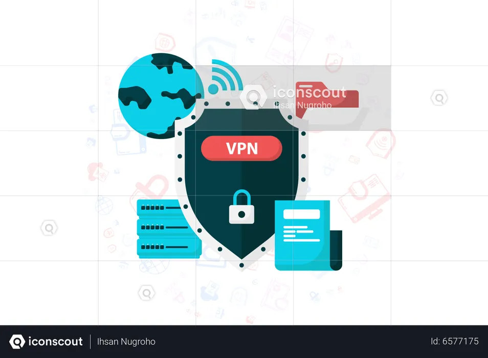 Garantía de seguridad de internet vpn  Ilustración
