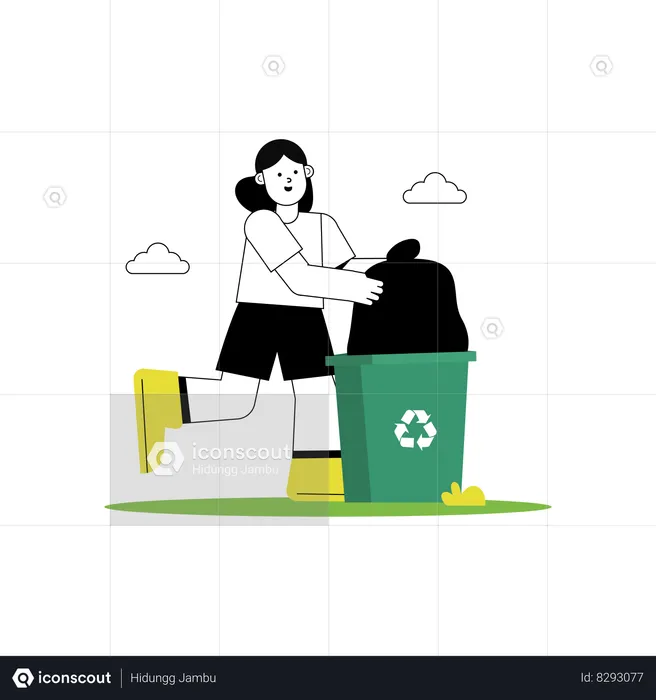 Garbage Cleaning  Illustration
