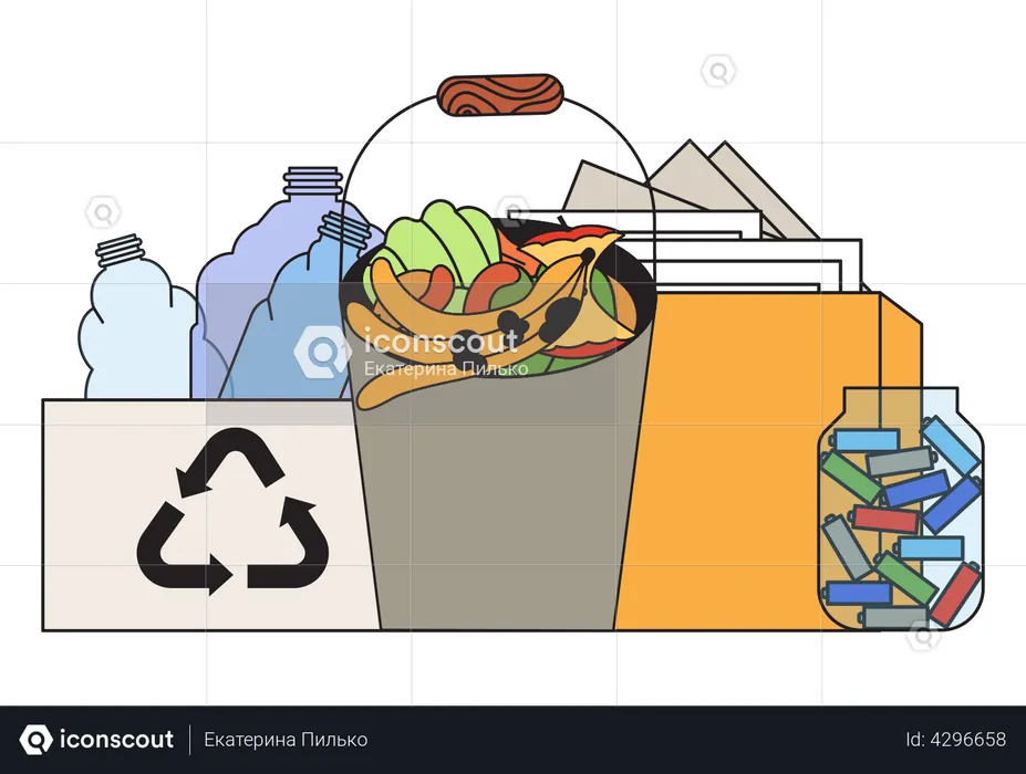 Garbage management  Illustration