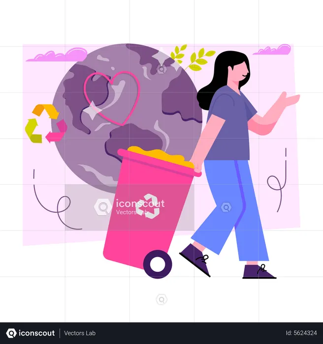 Garbage Recycling  Illustration