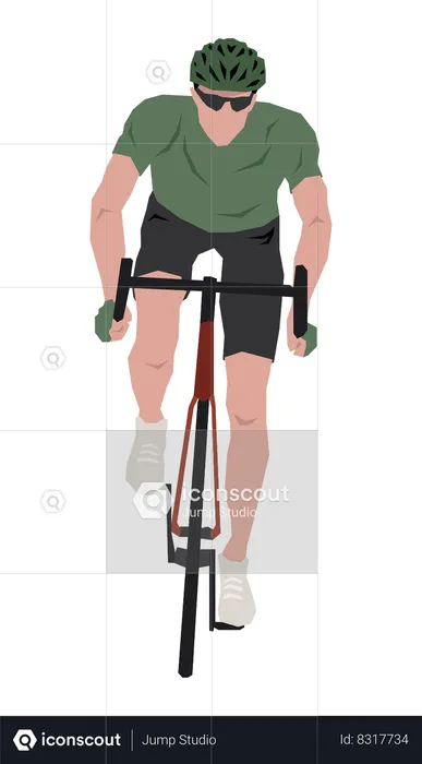 Garçon faisant du vélo  Illustration