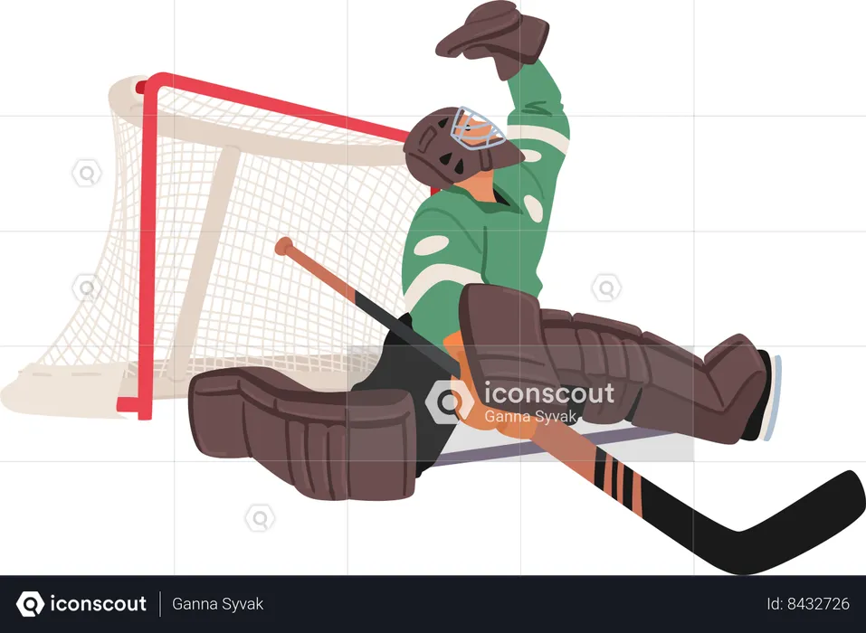 Gardien de hockey  Illustration