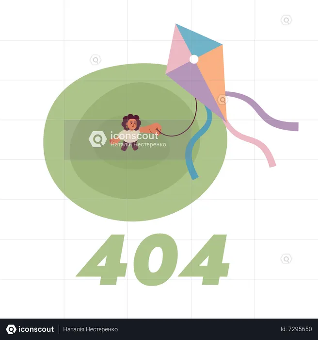 Menina empinando pipa  Ilustração
