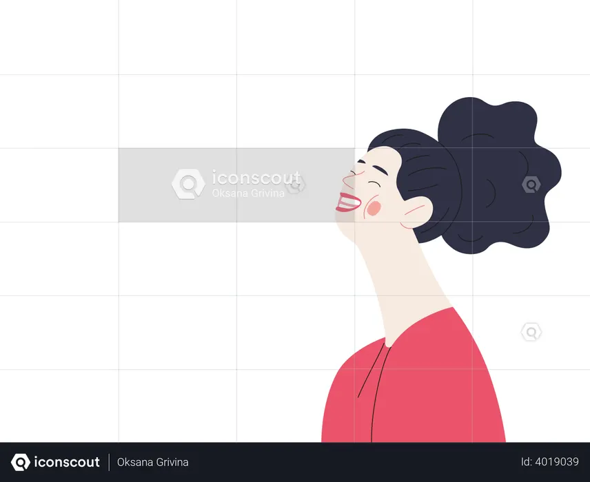 Garota falando  Ilustração