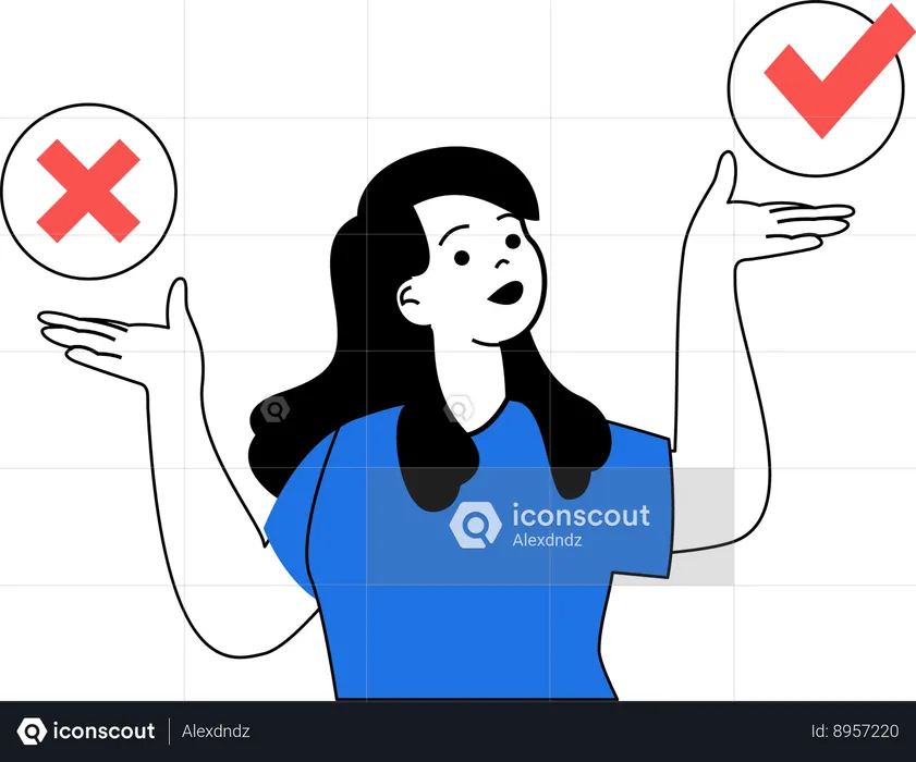 Menina seleciona seu político favorito enquanto vota  Ilustração