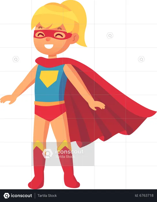 Garota super-herói  Ilustração