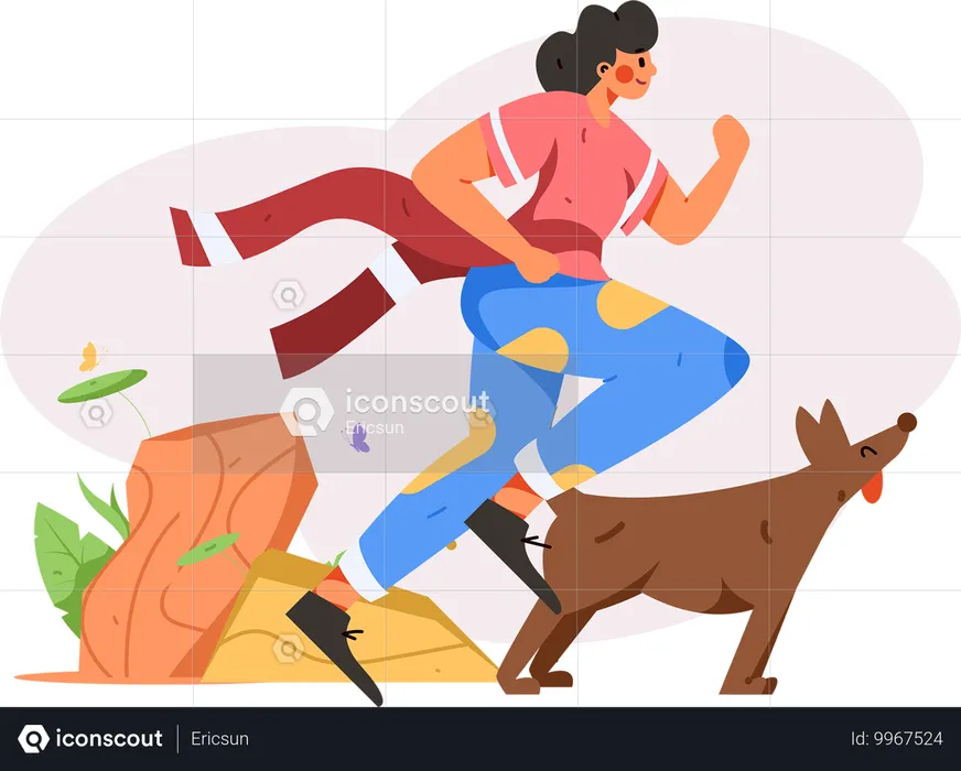 A menina terminou a corrida  Ilustração