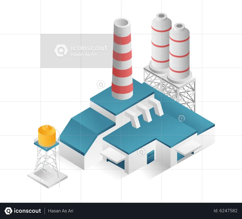 Gas factory  Illustration