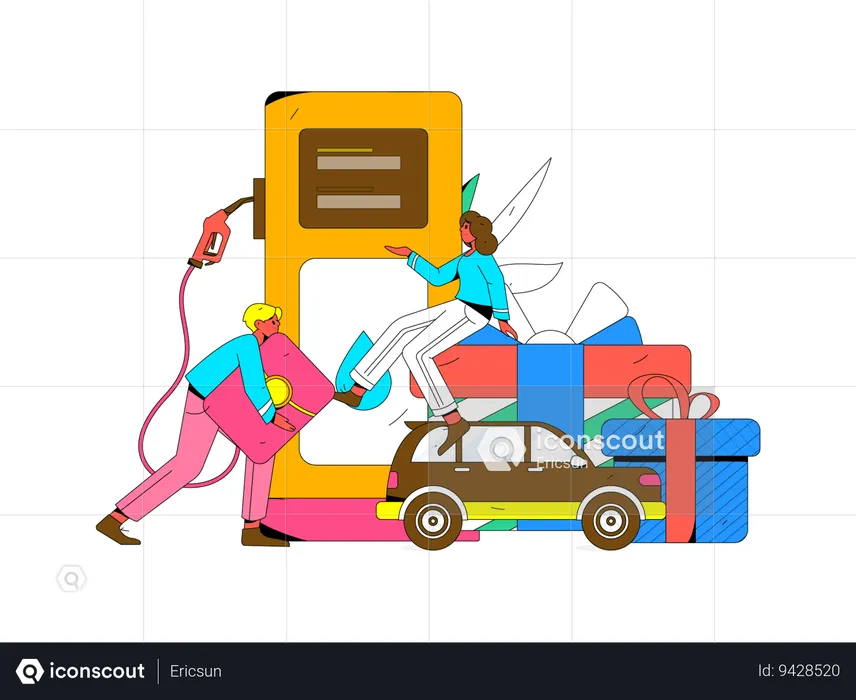 Gasolinera  Ilustración