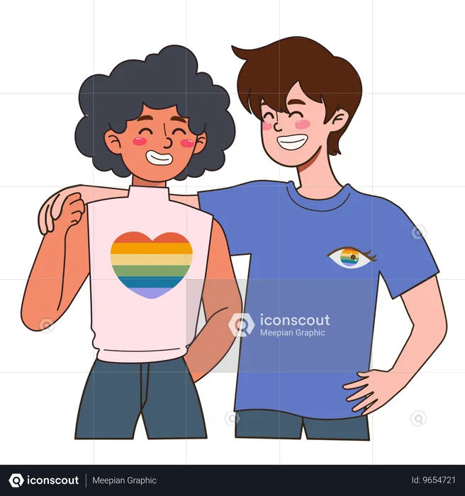 Gay belongs to lgbtq community  Illustration