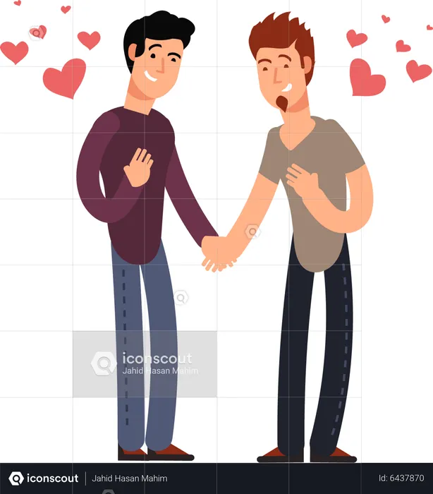Gay couple  Illustration
