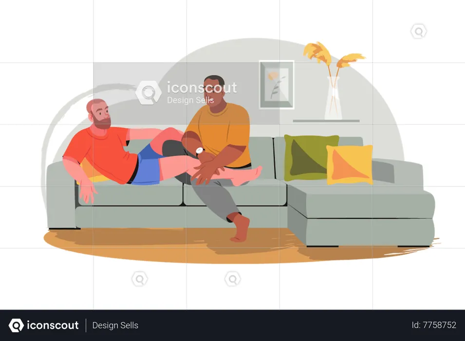 Gay couple  Illustration