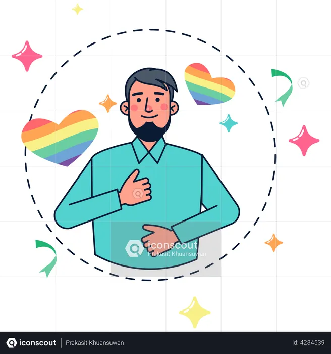 Gay man  Illustration
