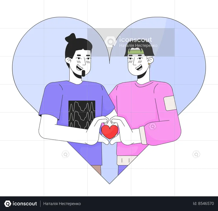 Gay men meeting soulmate 14 february  Illustration