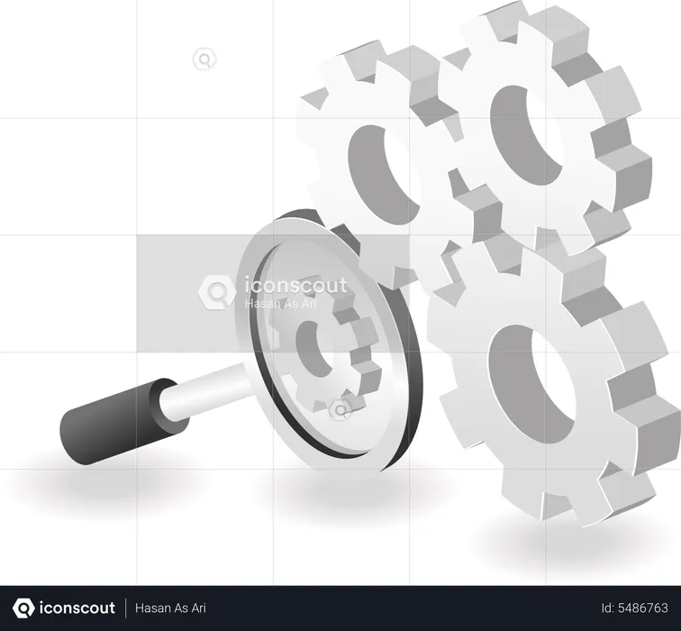 Gear Of The Maintenance Search Process  Illustration