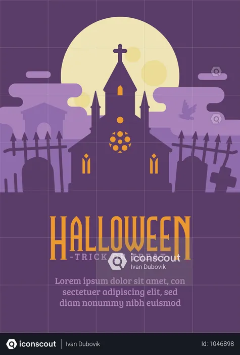 Halloween-Flyer der Geisterkapelle  Illustration