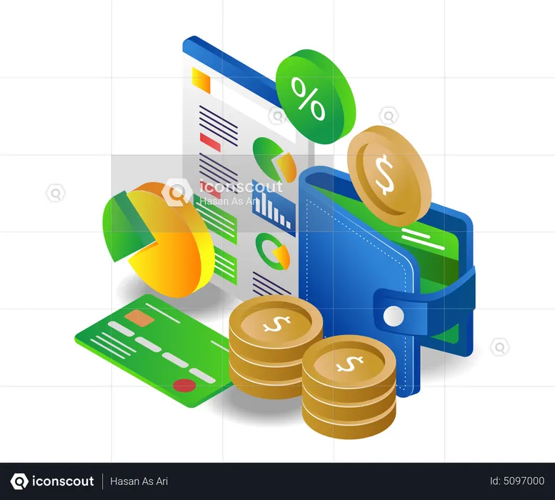 Anlagegeld im Portemonnaie sparen  Illustration