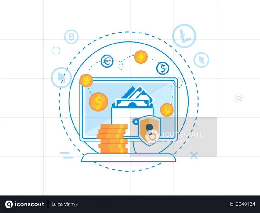 Geldtransfer  Illustration