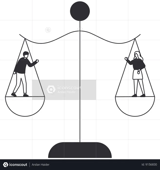 Gender discrimination  Illustration
