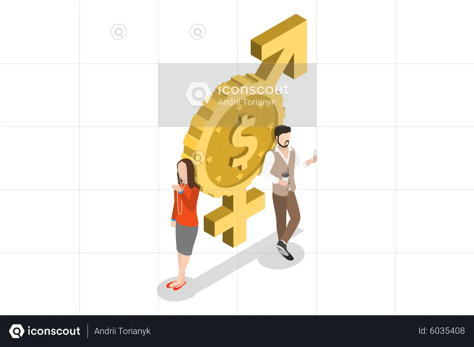 Gender equality rights and opportunities  Illustration