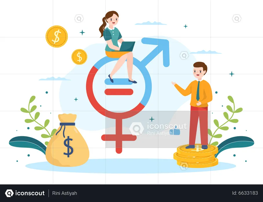 Gender Pay Gap  Illustration