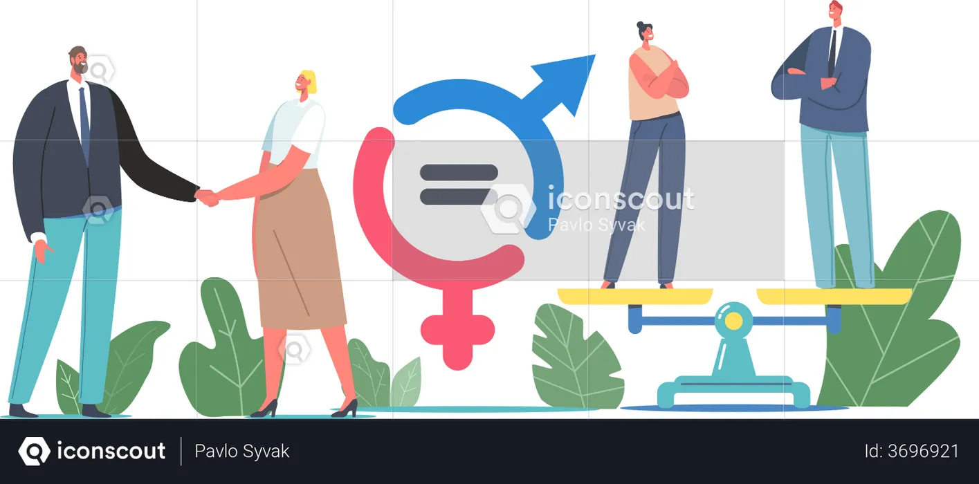 Gender Sex Equality and Balance  Illustration