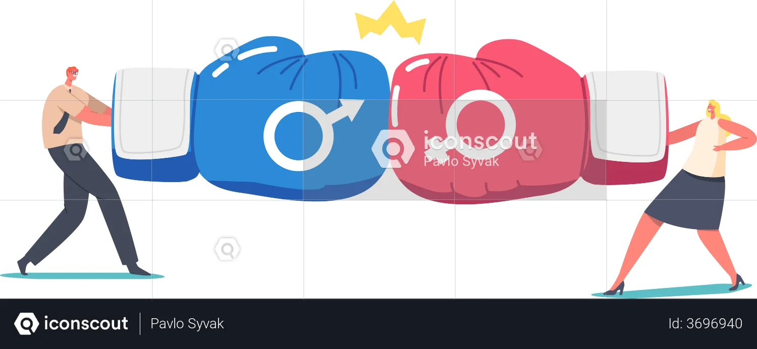 Gender Team Rivalry  Illustration
