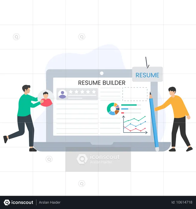 Resume Builder hace análisis de CV  Ilustración